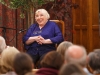 A rapt audience listening to Fay Weldon