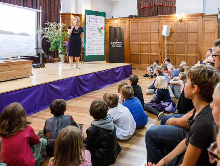 Children listening to a children's author